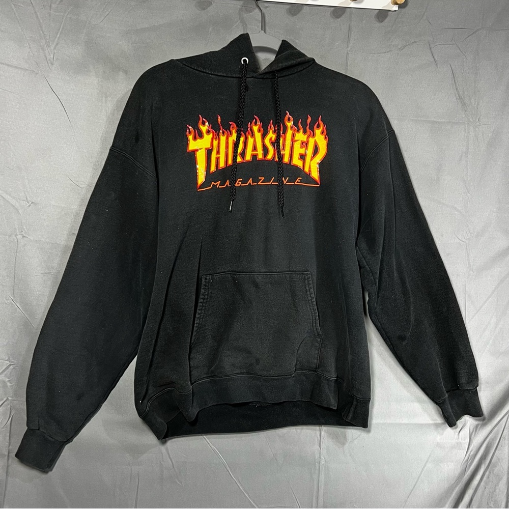 Thrasher Black Hoodie medium size